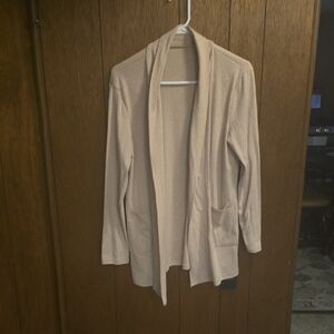 Elegant Apricot Open Front Cardigan